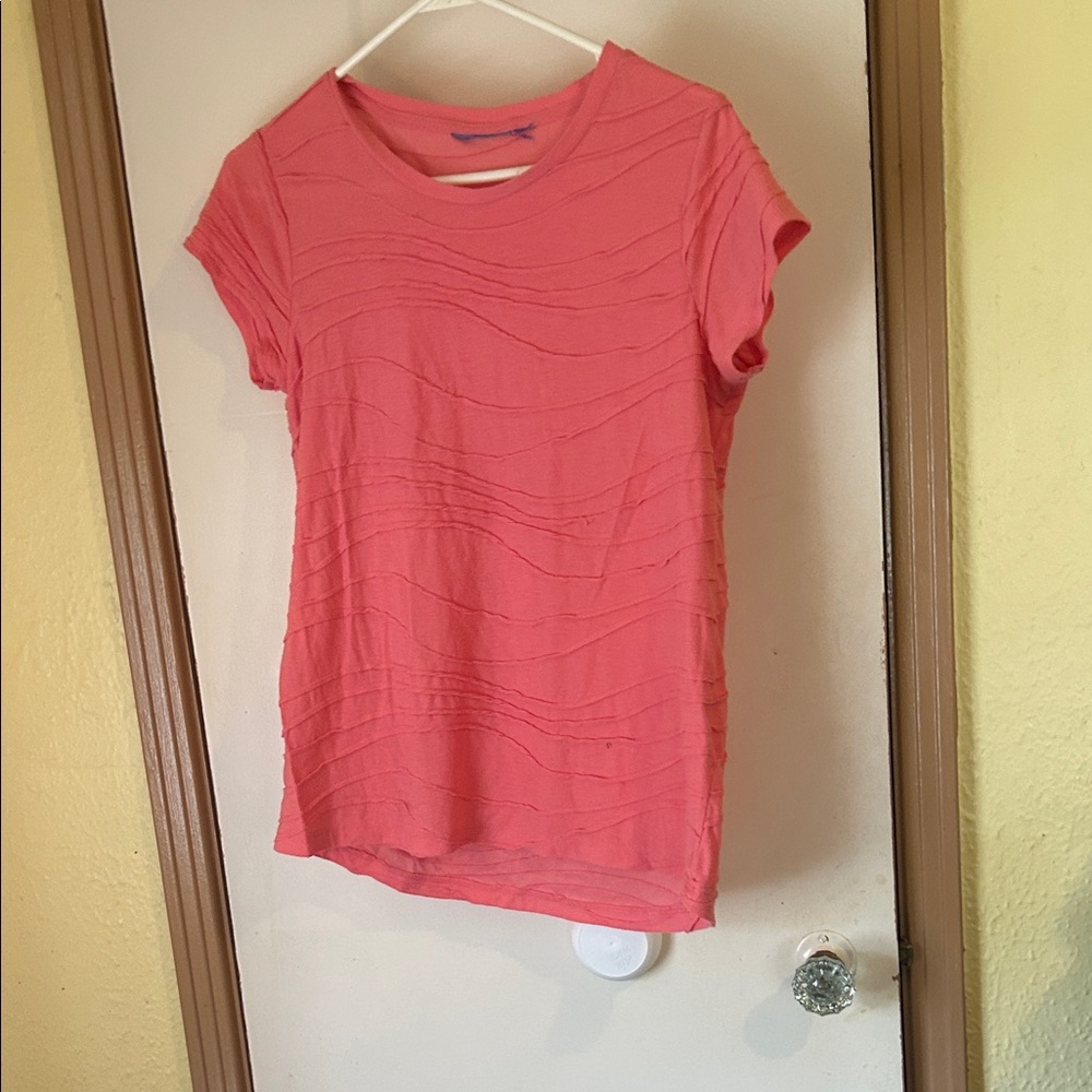 Source Unknown Pink Textured Blouse - image 1